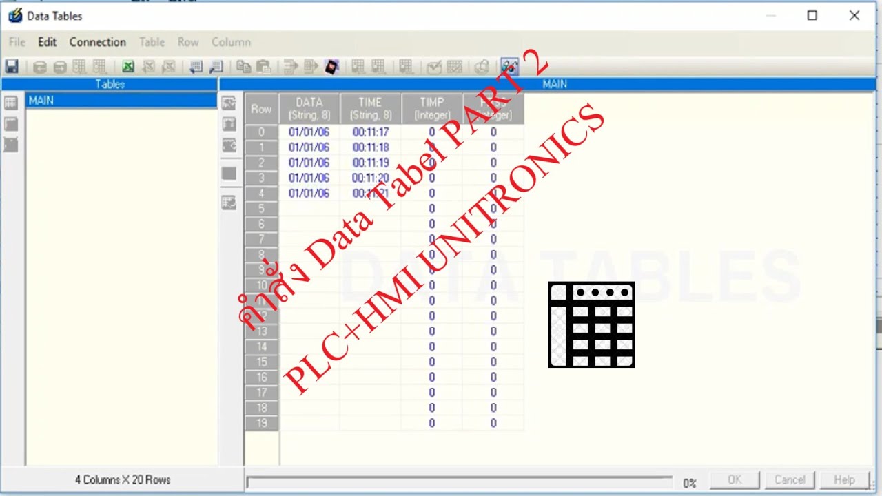 UNITRONIC PLC+HMI การเขียน DATA TAbles Part2