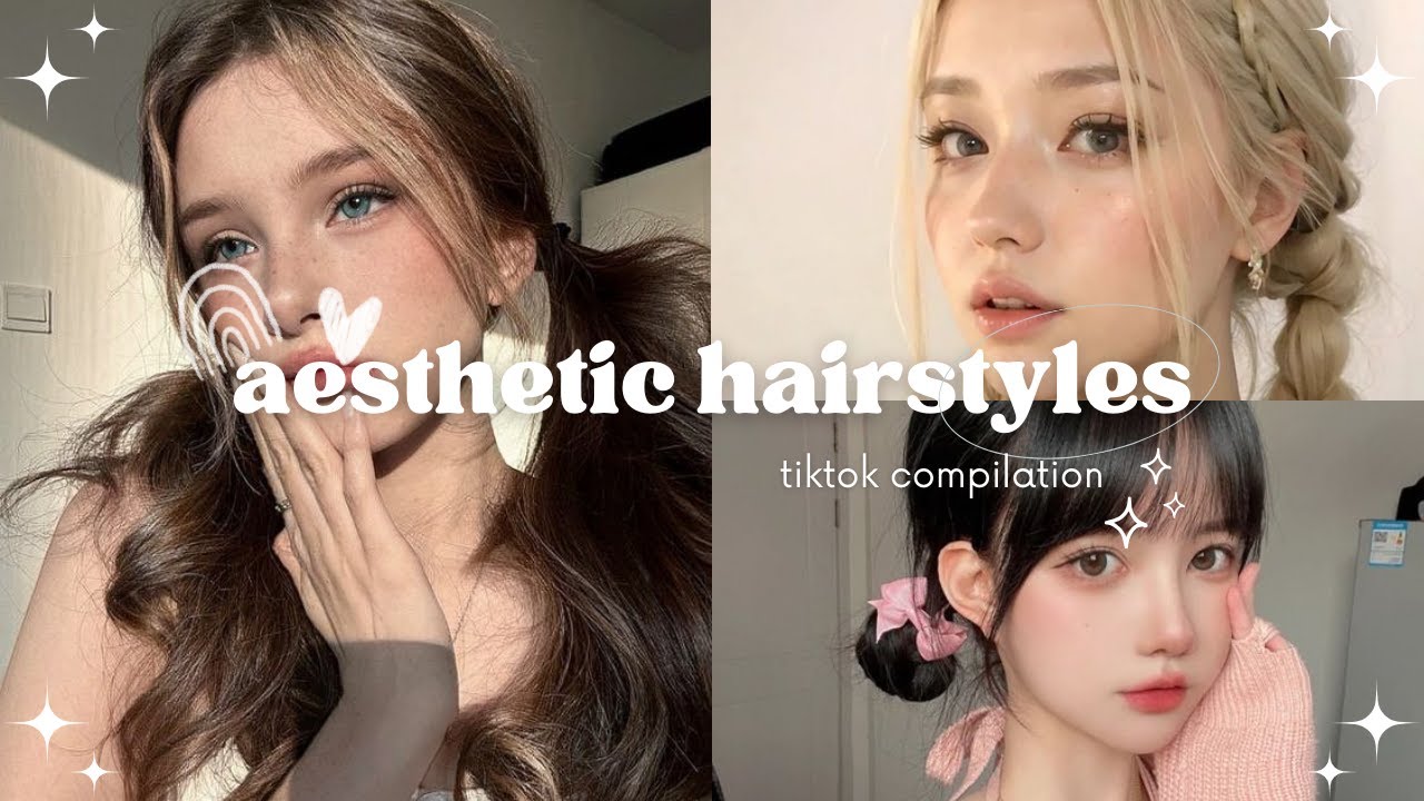 aesthetic hairstyles you must try!🌷✨| for any type of hairﾉ*･ﾟ✧||hairstyles tiktok compilation🎀
