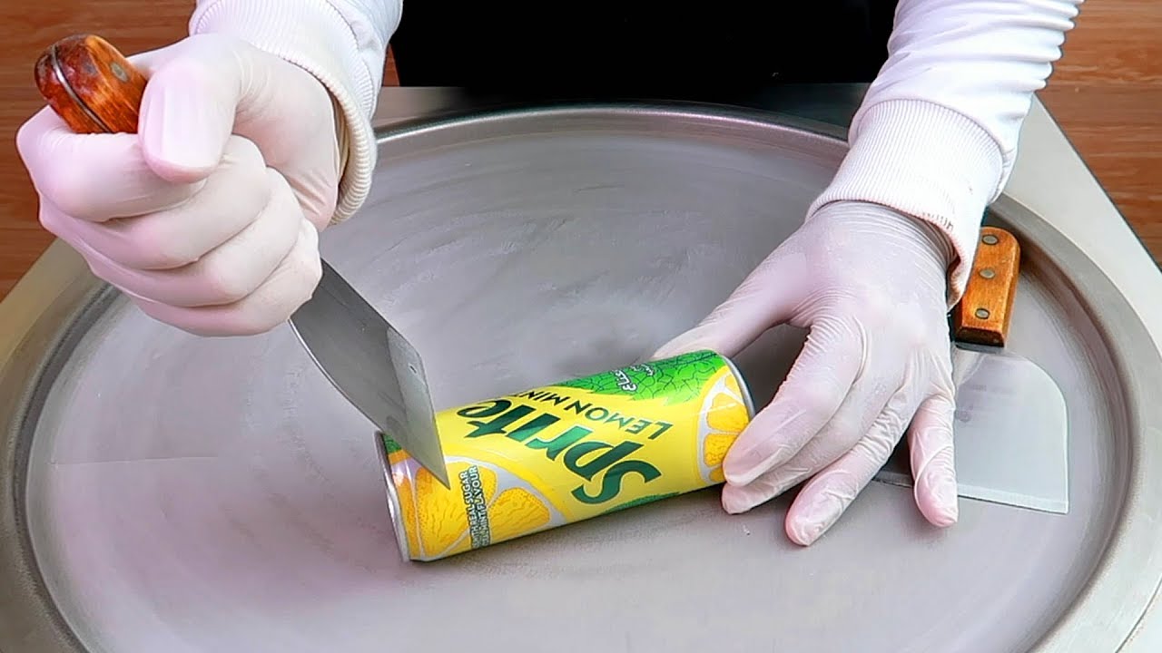Sprite Ice Cream Rolls | oddly satisfying fried Sprite Ice Cream | FOOD ASMR