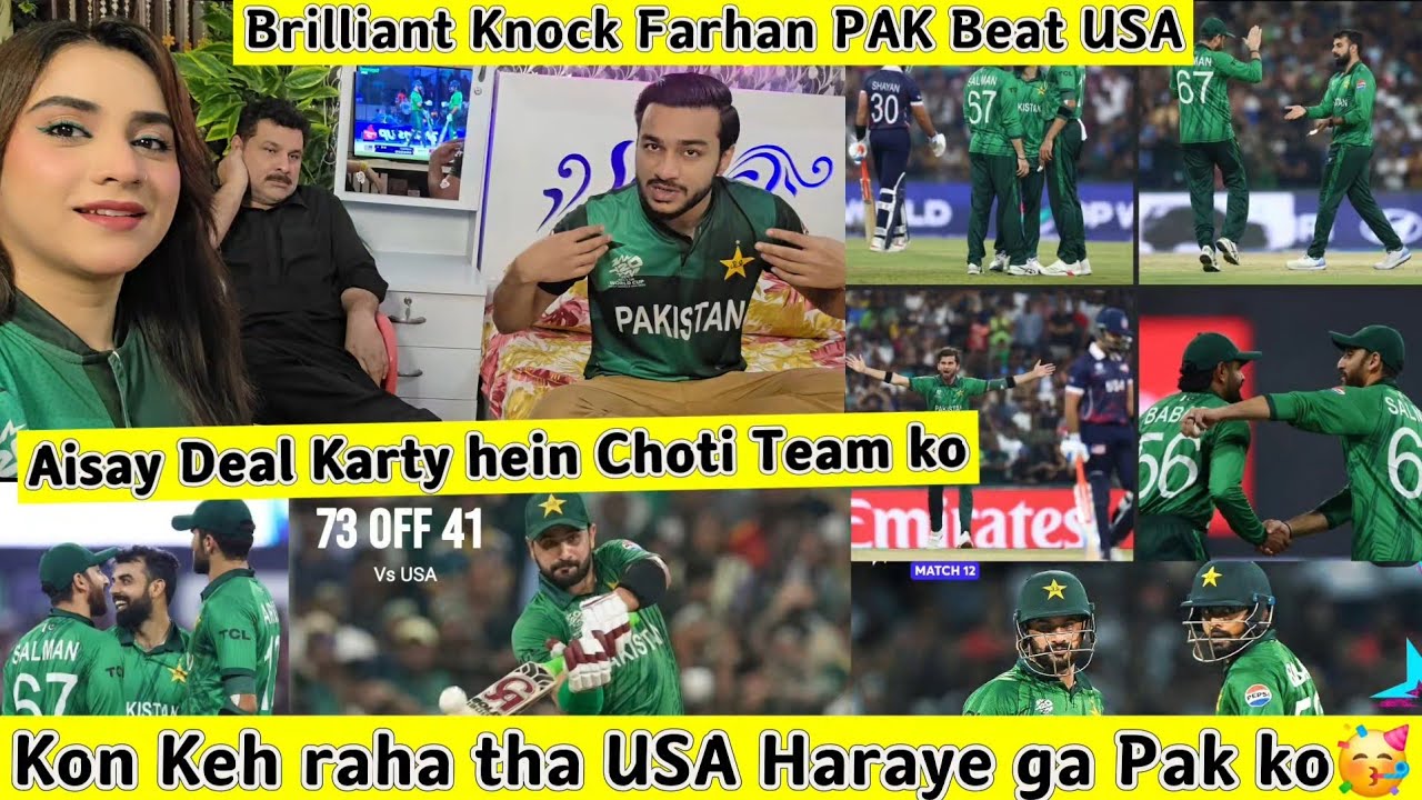 Kon Keh rha tha USA Haraye gi PAK ko Pak Reaction Pak Team On Top🔥Farhan 73 Knock PAK Trashed USA