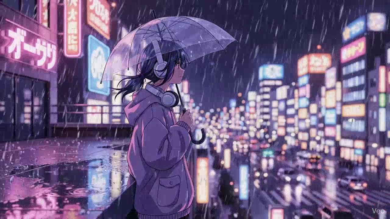 📚 Study & Sleep Background Music 🎧 Calm Lofi Hip Hop with Rain | The Japanese Town | HAPPY NEW YEAR
