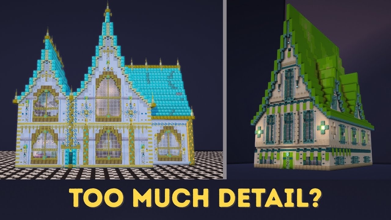 Излишне детализированные дома в Minecraft