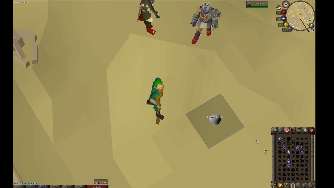 Getting 99 magic by telegrabbing an untrimmed HP cape to see what happens.