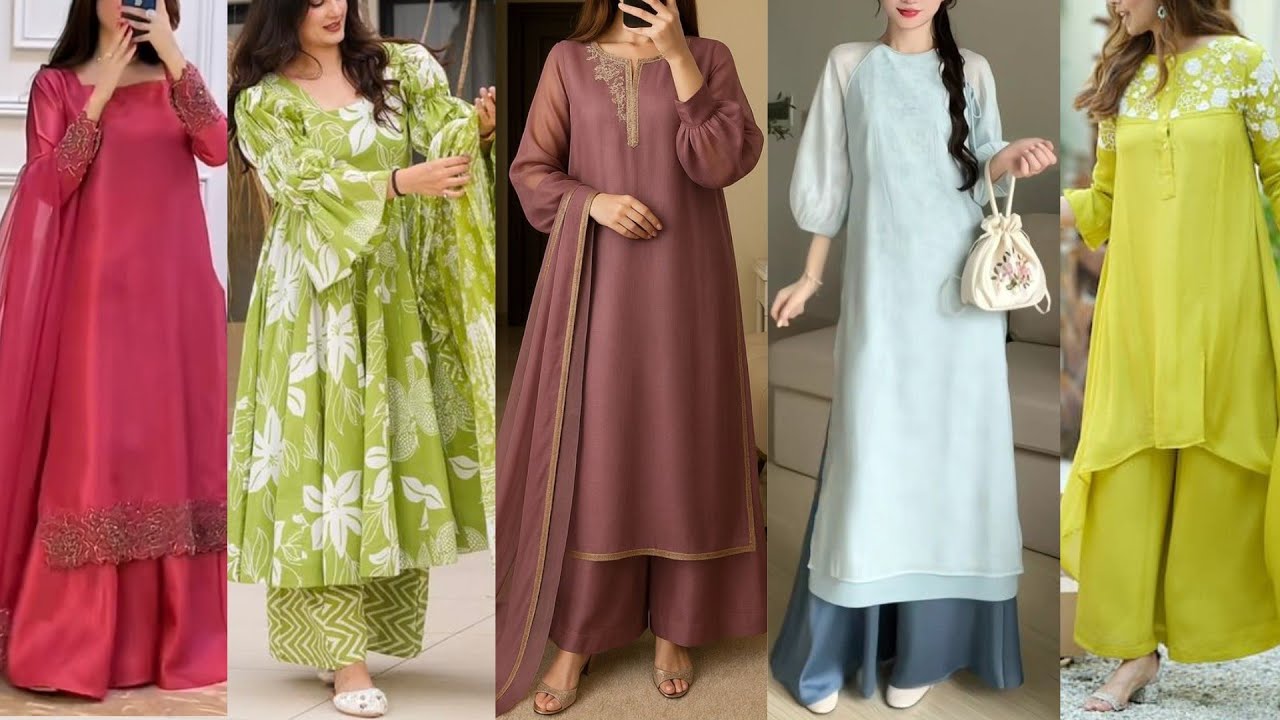 2025​ के नए #palazzo​​ suit designs | Latest kurti plazo suit design | Long kurti plazo designs