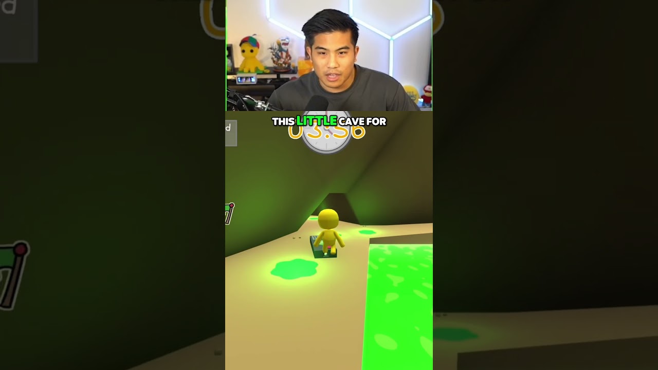 Луи пропал из своей пещеры в игре Wobbly Life.