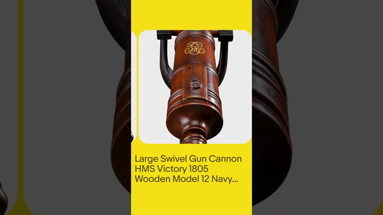 Large Swivel Gun Cannon HMS Victory 1805 Wooden Model 12" Navy Warship Armament