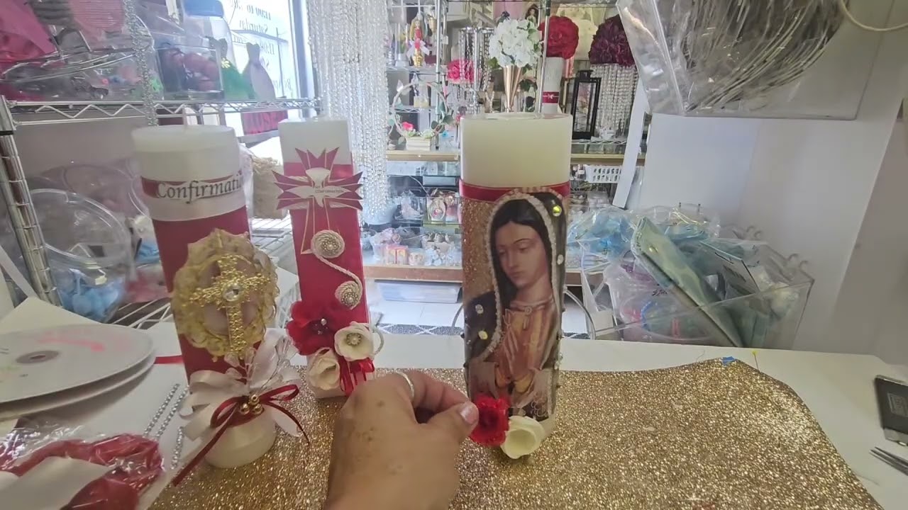Como decorar velas para CONFIRMACION (confirmation candles)