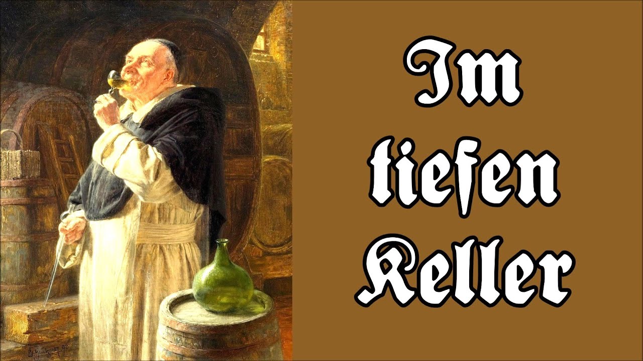 Im tiefen Keller sitz ich hier - Volkslied/German Folk Song + English translation