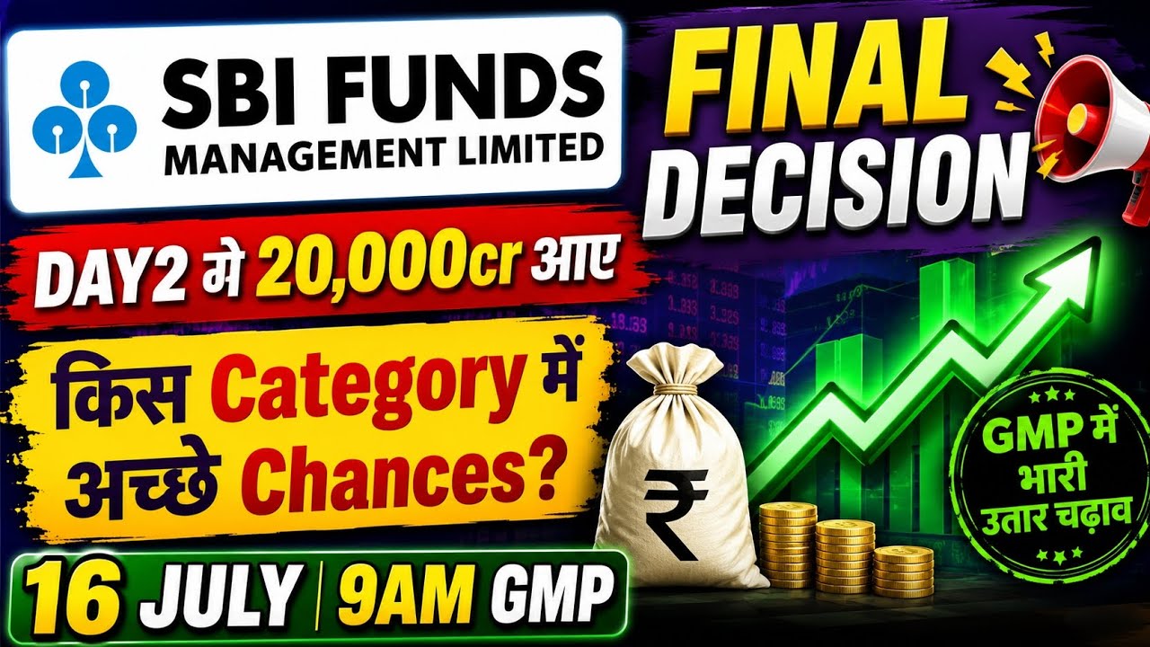SBI Funds management ipo gmp today🤑sbi mutual fund ipo final decision✅sbi fund ipo shareholder quota
