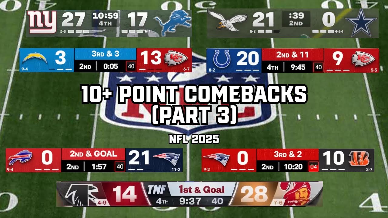 Every 10+ Point Comeback of the 2025 NFL Season | Part 3