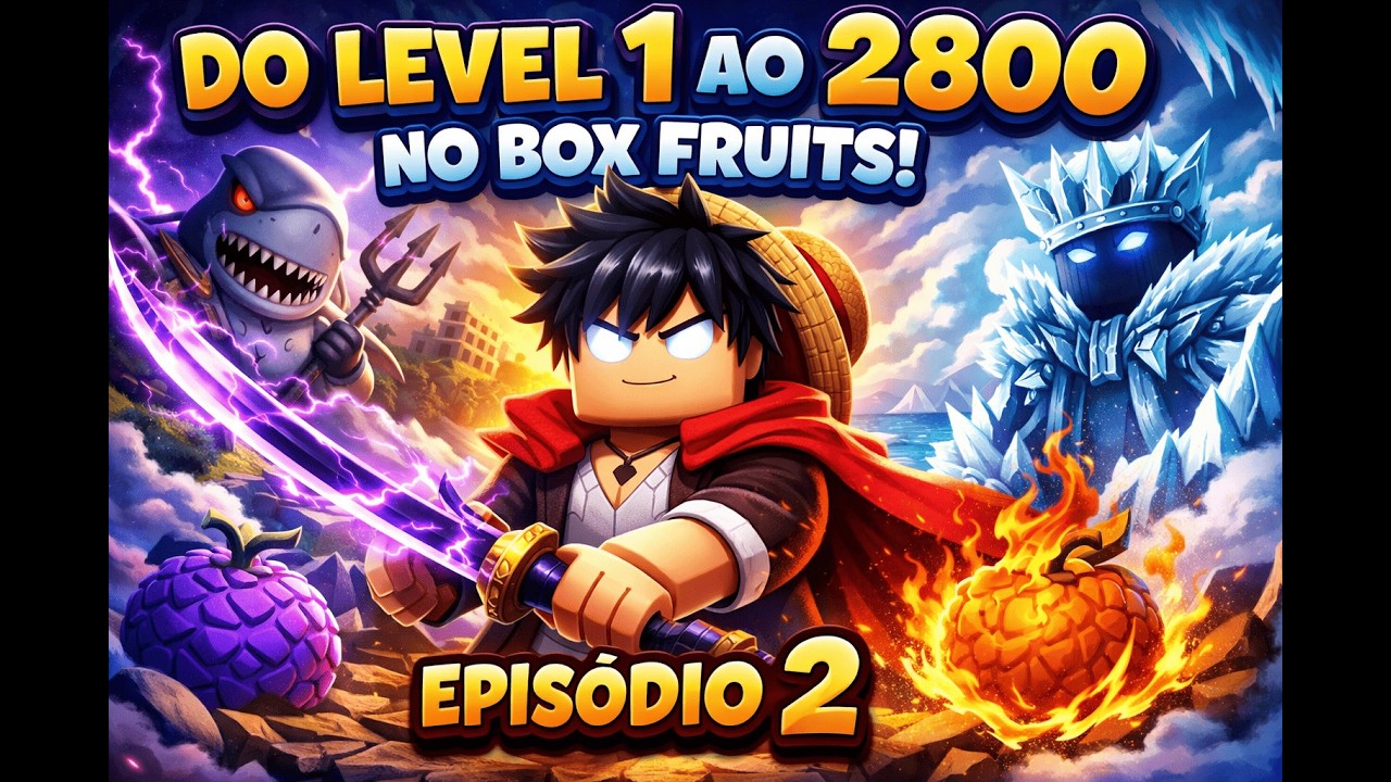 UPANDO MUITO! DO LEVEL 1 AO 2800 NO BLOX FRUITS (EPISÓDIO 2)