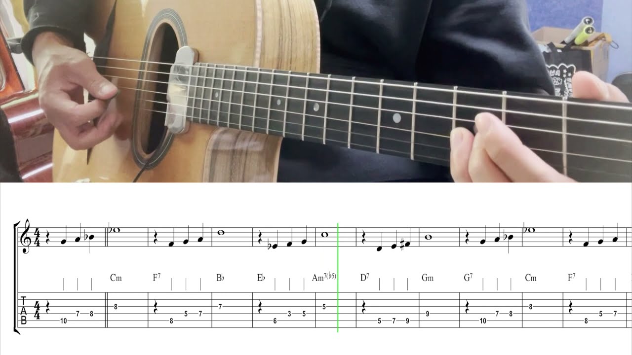 Autumn Leaves - Theme Easy!! | Gypsy Jazz Guitar Tabs