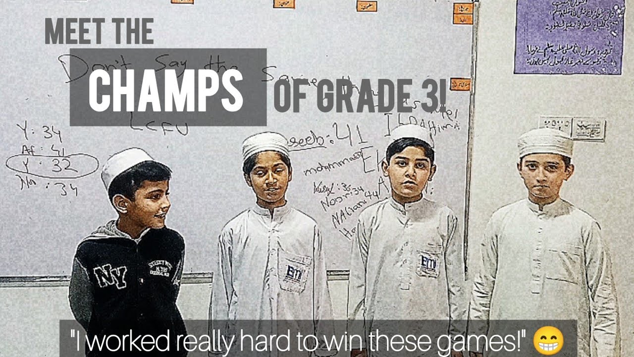 The 4 Champs of Grade 3 ... Not Slowing Down!