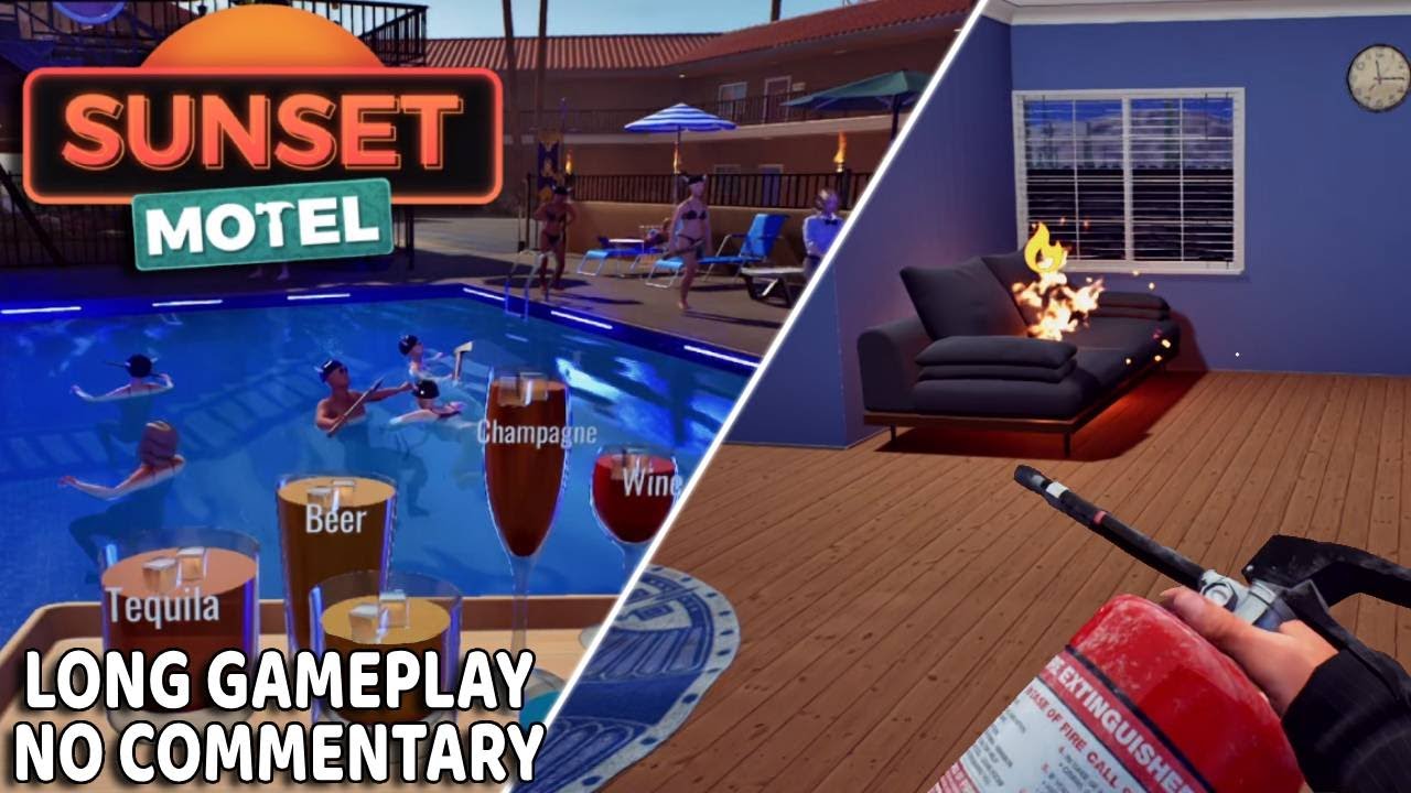 Sunset Motel Simulator | no commentary long gameplay hotel full game