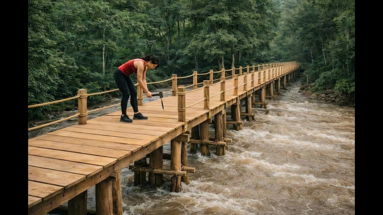 Young woman single-handedly builds flood-resistant bridge in 105 days | by @PhungThiChai