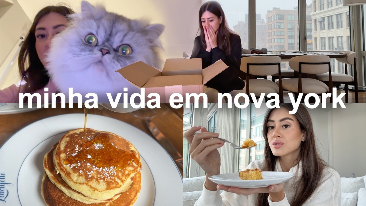 neve em nova york, fazendo bolo, brunch de amigas, comprinhas e recebidos