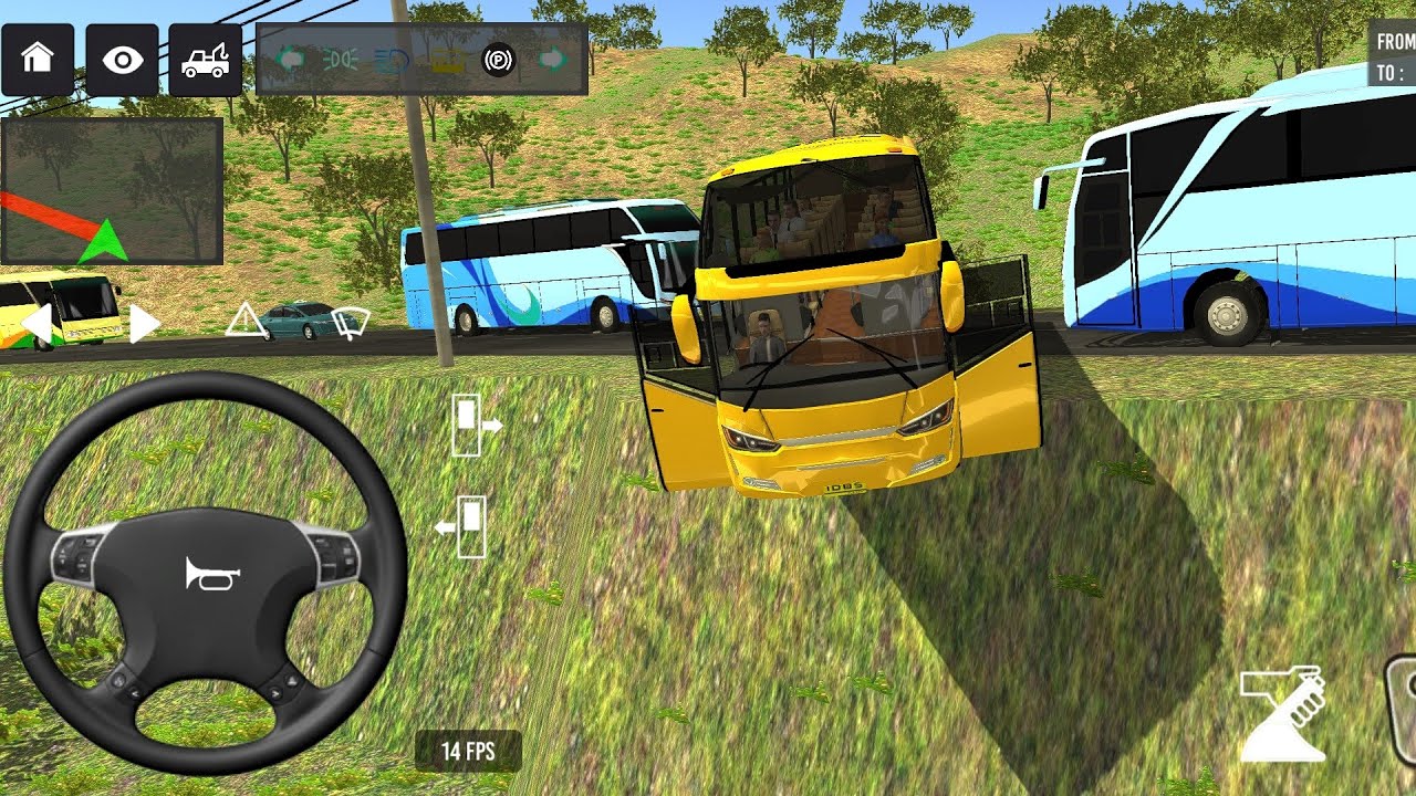 Euro Bus Driving Game Public Transportation 2024 -  Indonesia Bus Simulator Android Gameplay #1834