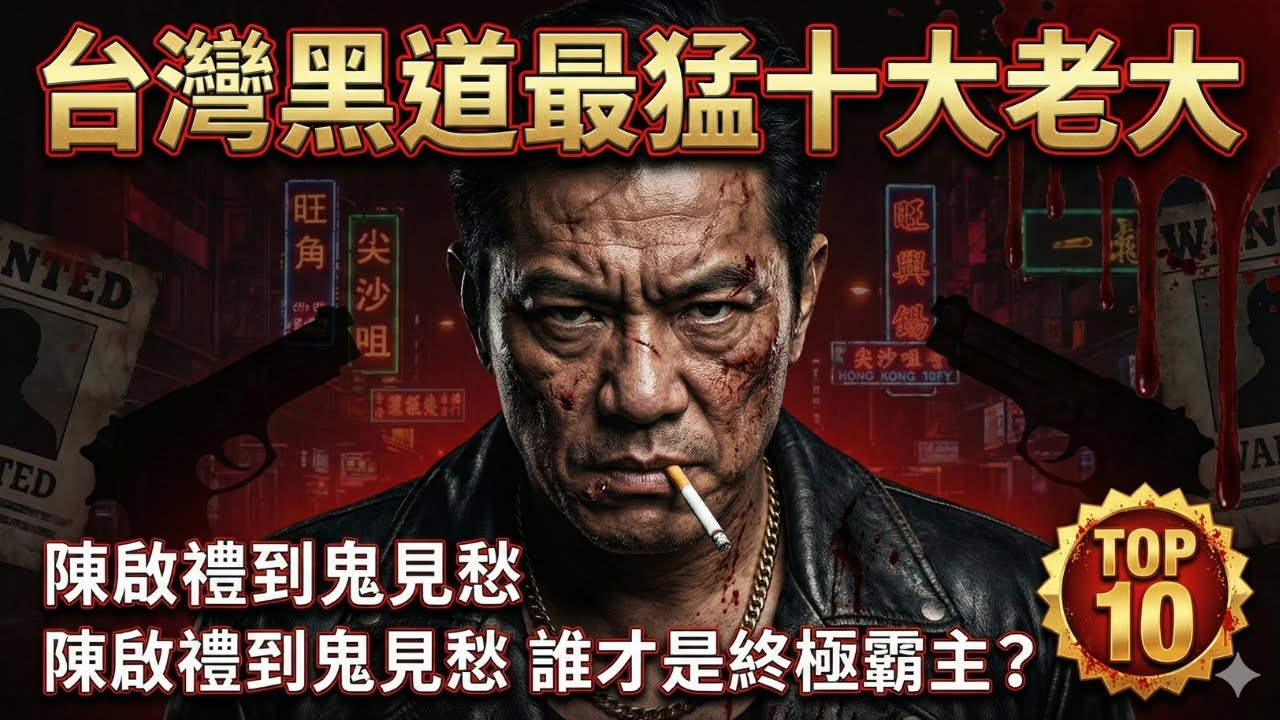 【台灣黑道風雲】震撼揭秘！最著名十大老大排行，從陳啟禮到林來福的江湖恩怨，你敢看嗎？
