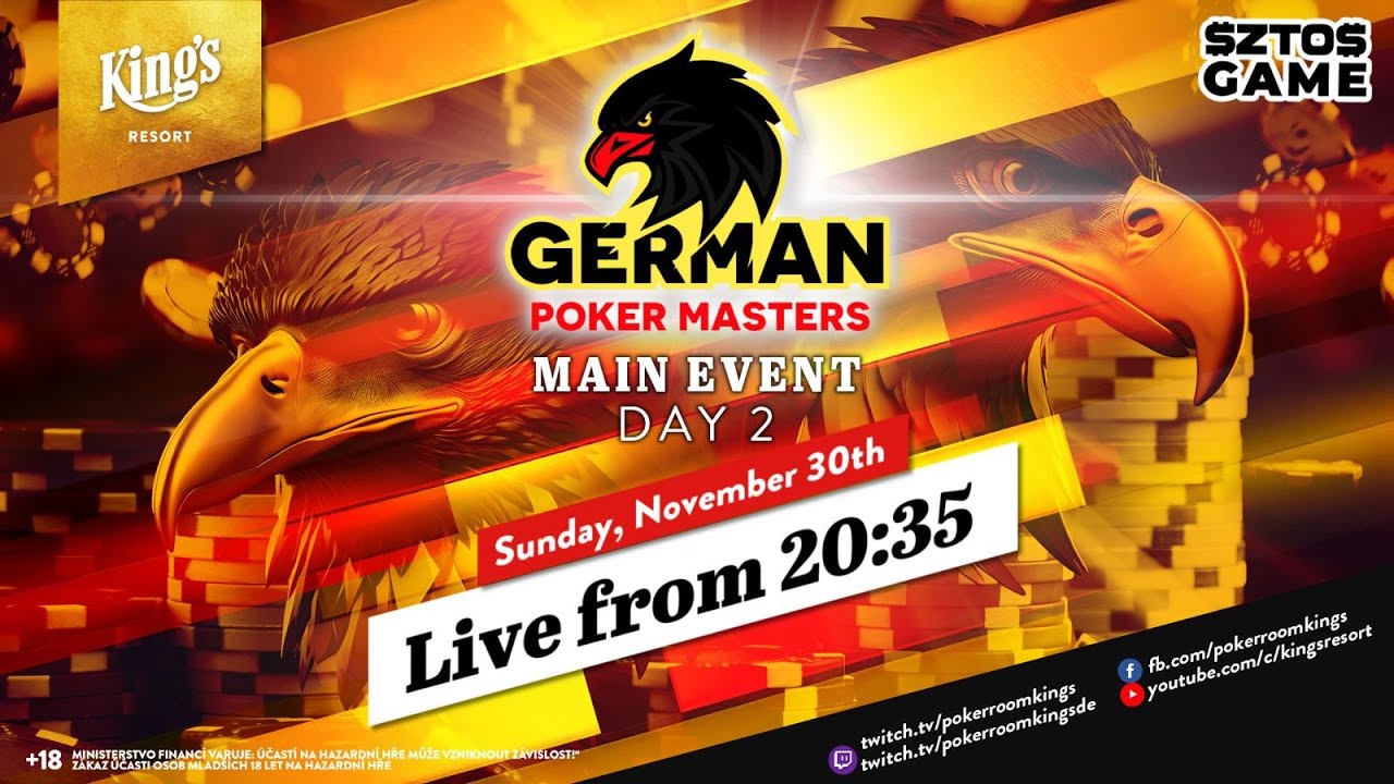 🏆 Day 2 of &euro;285 German Poker Masters Main Event live from King's Resort 👑