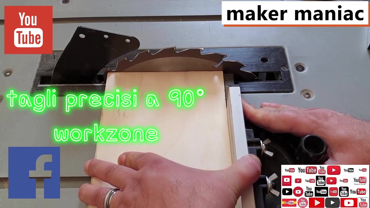 regolare la guida goniometrica del banco sega.      adjust the goniometric guide of the saw bench