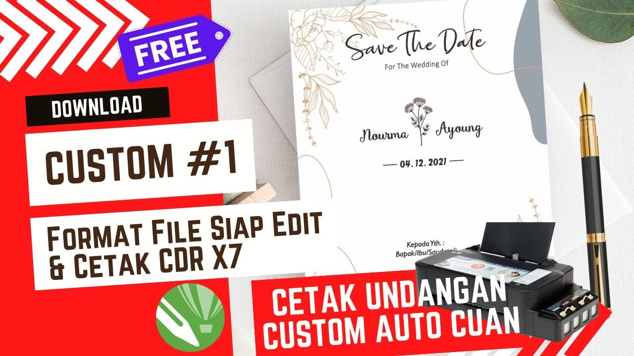 CETAK UNDANGAN CUSTOM PAKAI PRINTER EPSON L120 AUTO CUAN!!!