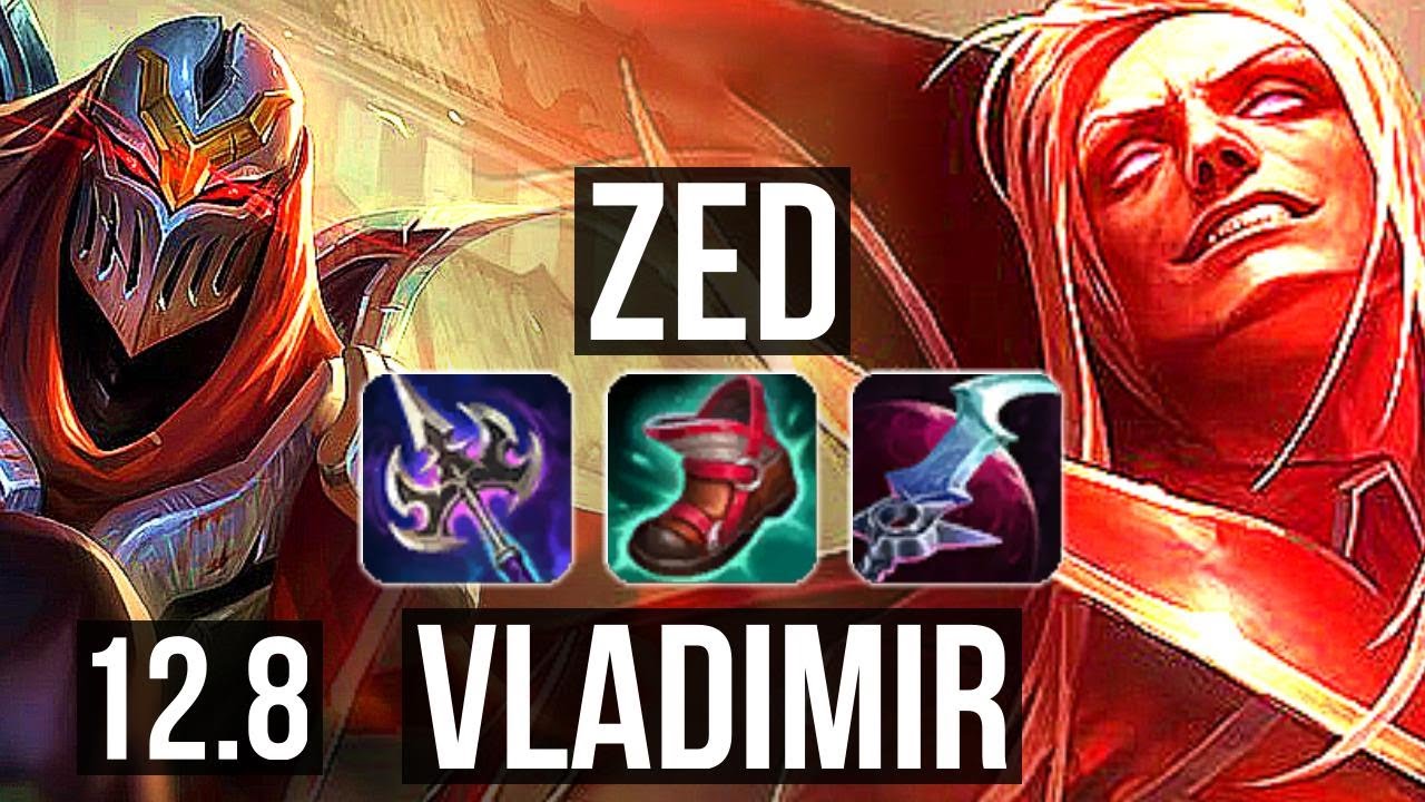 ZED vs VLAD (MID) | 7/0/6, 2.0M mastery, 700+ games, Godlike | NA Diamond | 12.8