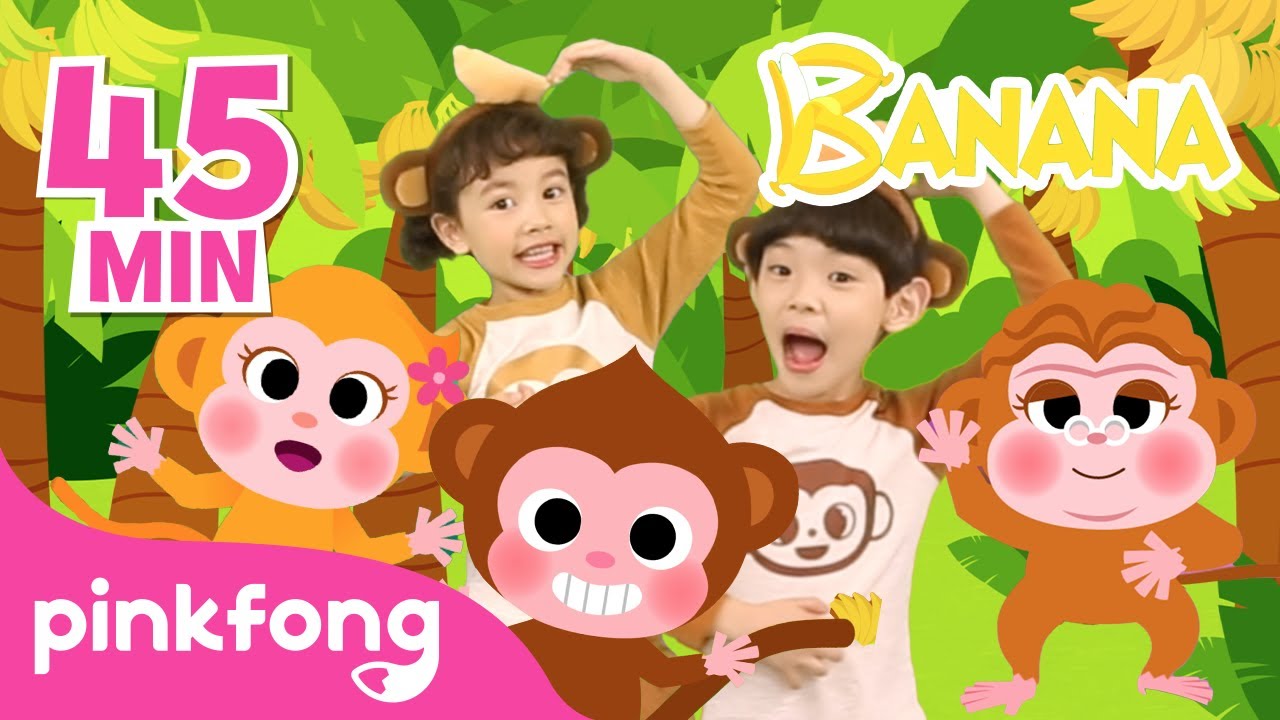 🙉🍌Monkey Banana Dance and more! | Kids Rhymes & Songs & Dance Compilation | Pinkfong songs for Kids