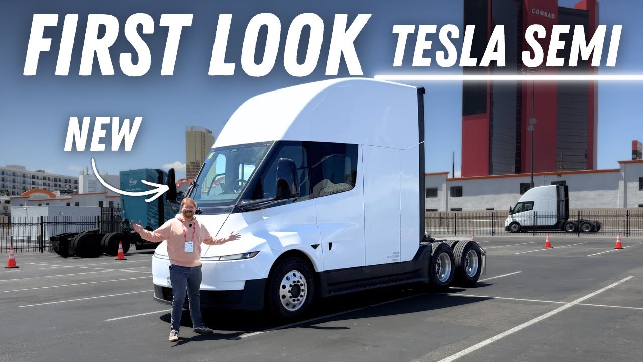 Впервые вижу серийный Tesla Semi! Полный обзор и поездка с Дэном Пристли