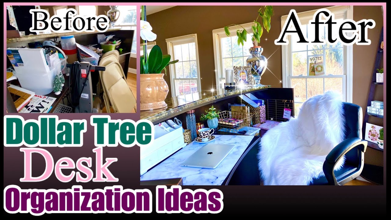 Desk Makeover | Dollar Tree Organization DIYS