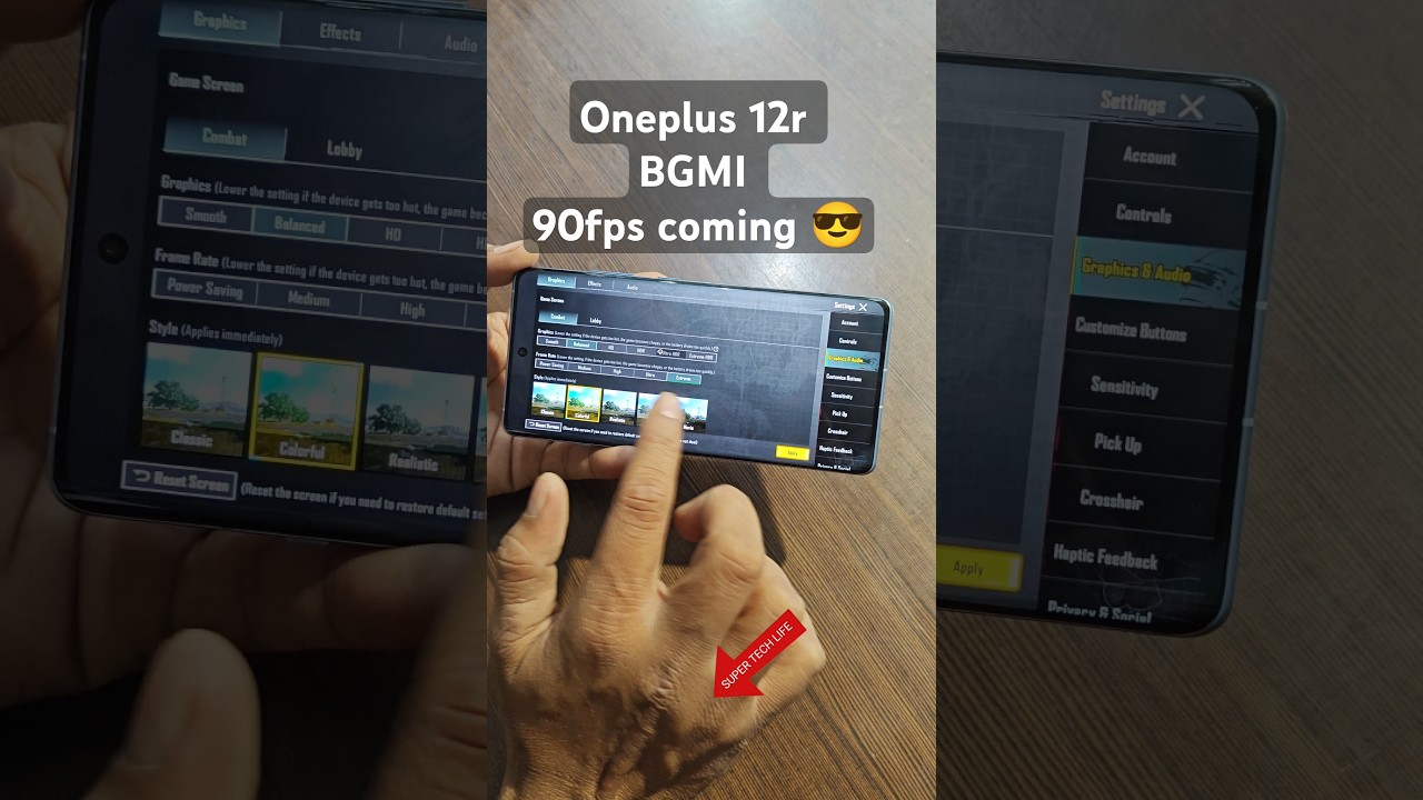Oneplus 12r BGMI coming 90fps #bgmi #90fps #pubgtest #bgmitest #oneplus12r