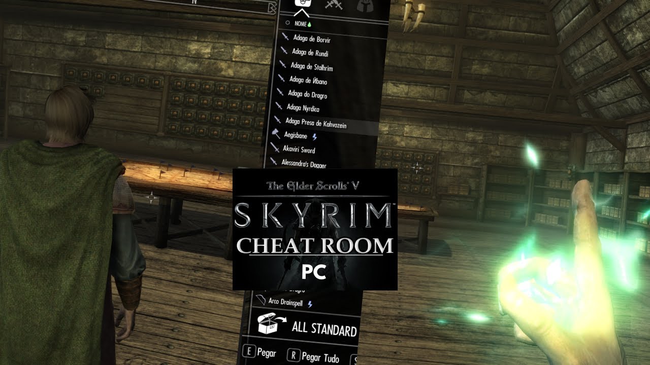 Como baixar o mod Cheat room para Skyrim PC!