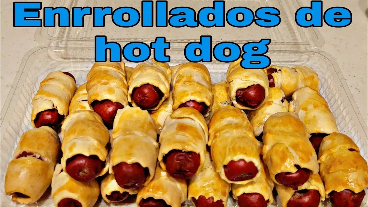 Enrollados de hot dog fácil.
