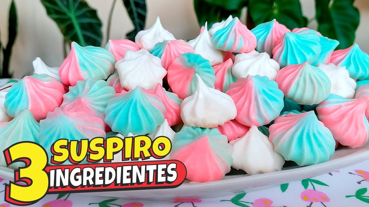 APENAS 3 INGREDIENTES❗😱 SUSPIRO CASEIRO F&Aacute;CIL, SUPER SEQUINHO, CROCANTE E DELICIOSO