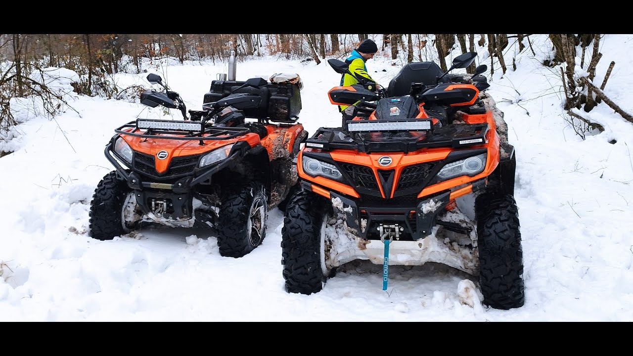 CF MOTO CFORCE 1000 & 520L & CANAM OUTLANDER 1000 XTP - FIRST SNOW RIDE 2023