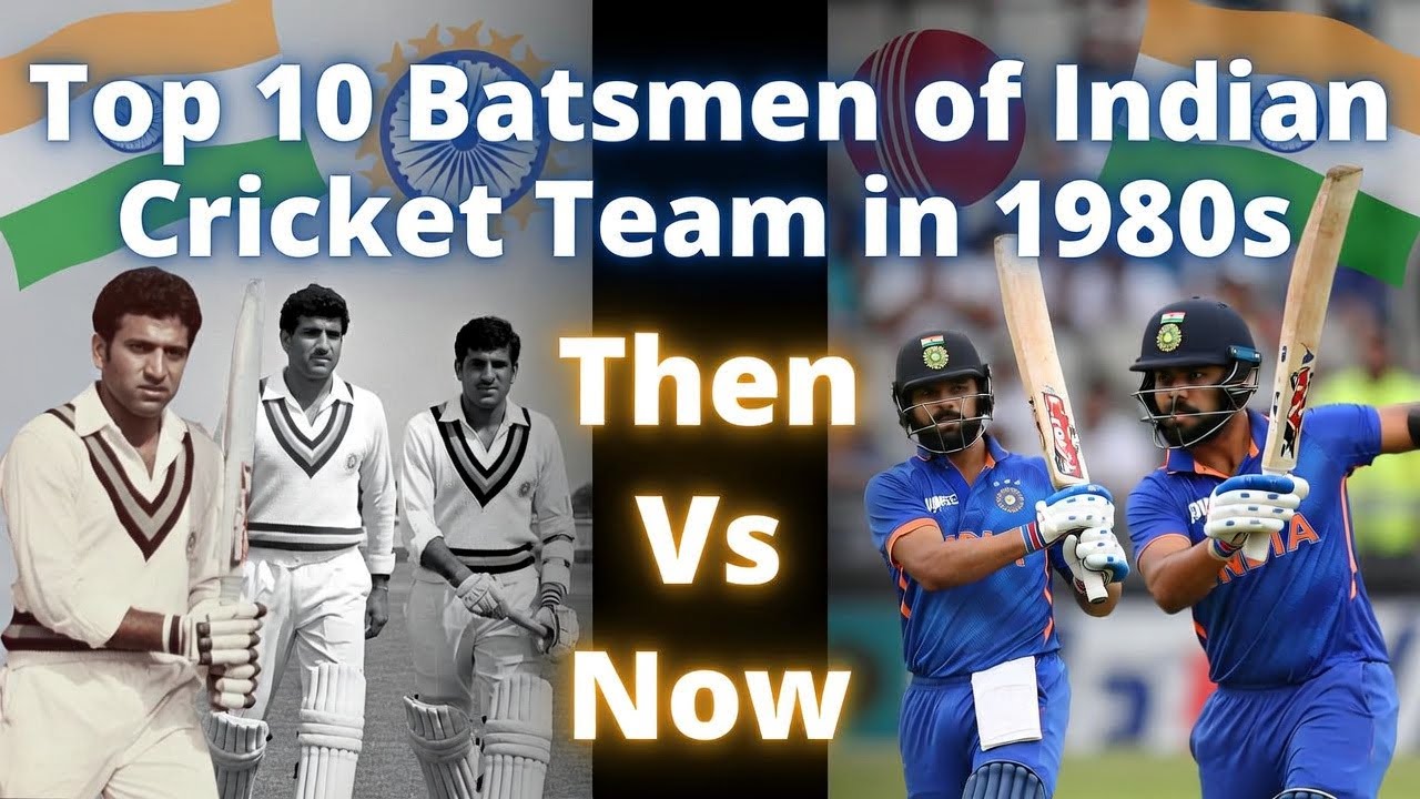 Top 10 Batsman of Indian cricket team in 1980s | Past2Present | Then vs Now