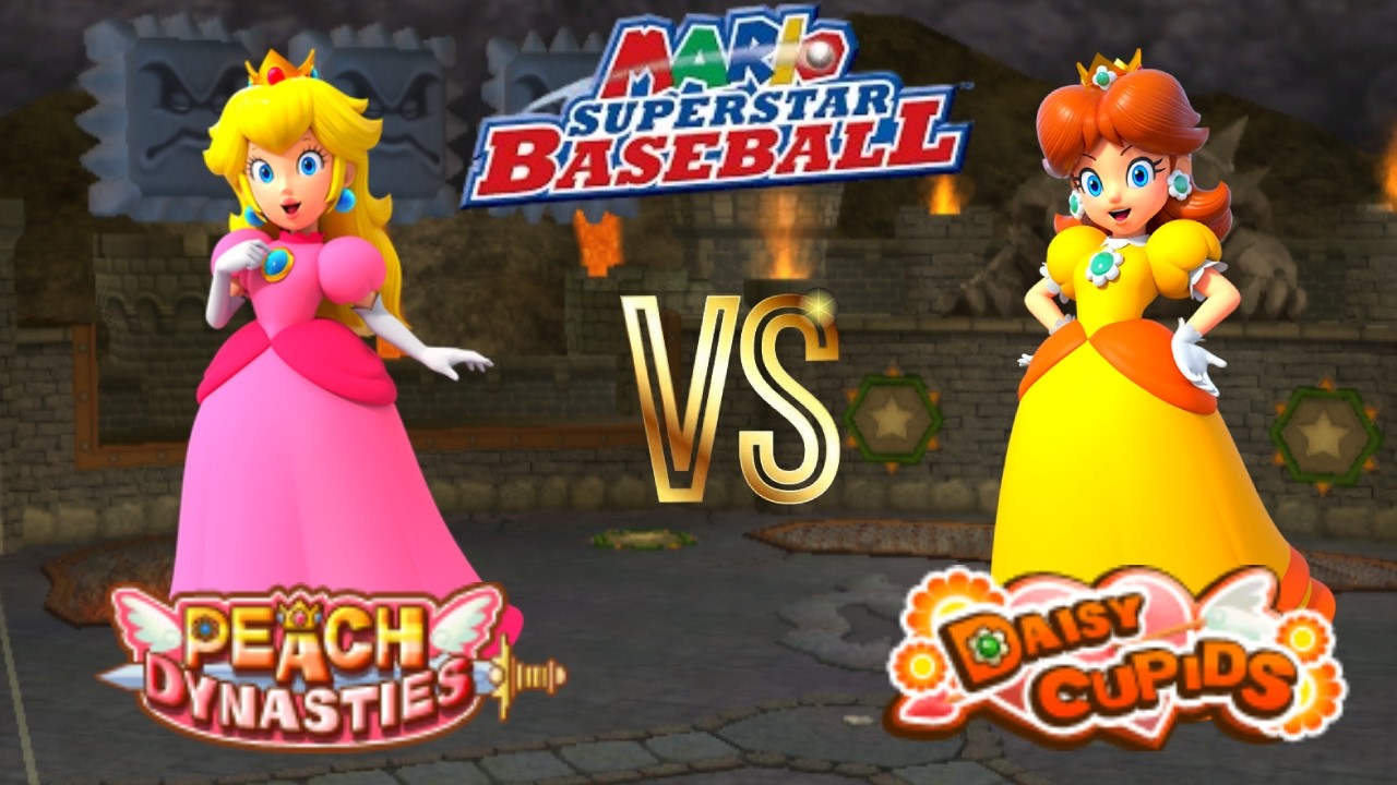 Mario Superstar Baseball - Peach vs Daisy [Bowser Castle]