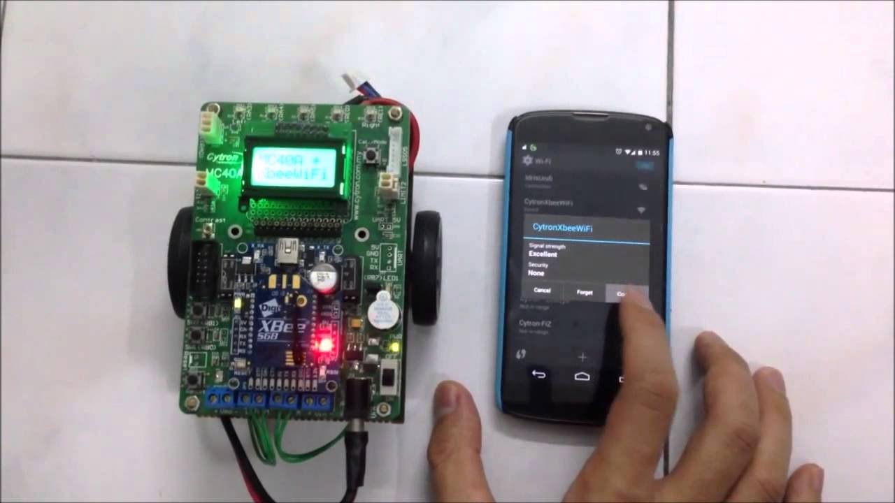 Remote Mobile Robot with XBee-WiFi (Android)