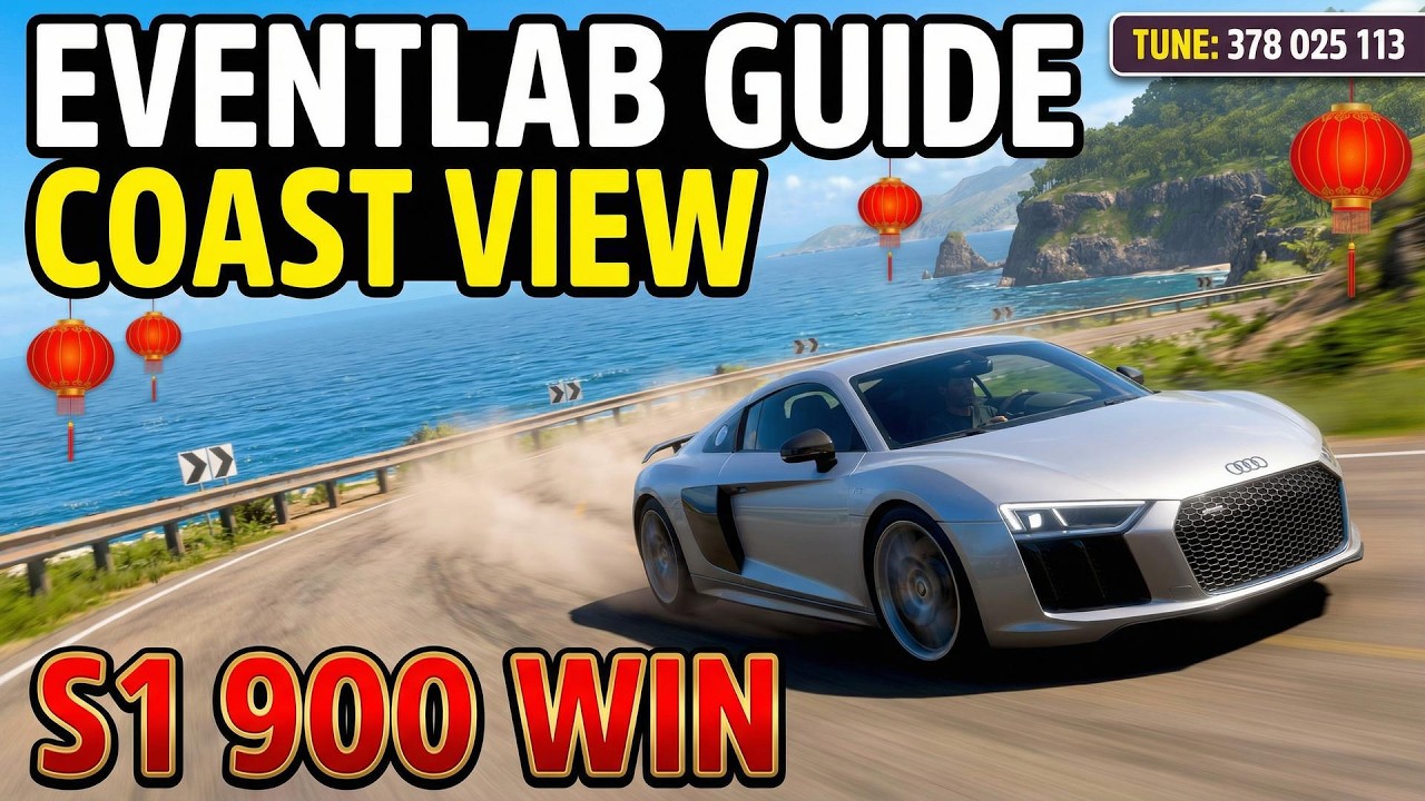 Coast View Circuit Eventlab | Easy Win Guide | S1 900 Modern Supercar | Audi R8 Tune | FH5