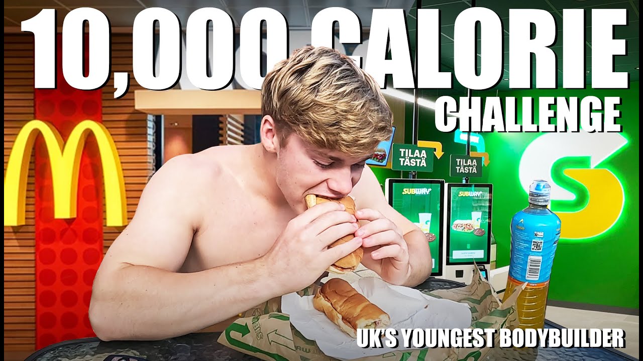 Я пытался съесть 10 000 калорий за 24 часа | Самый молодой бодибилдер Великобритании (14 лет)