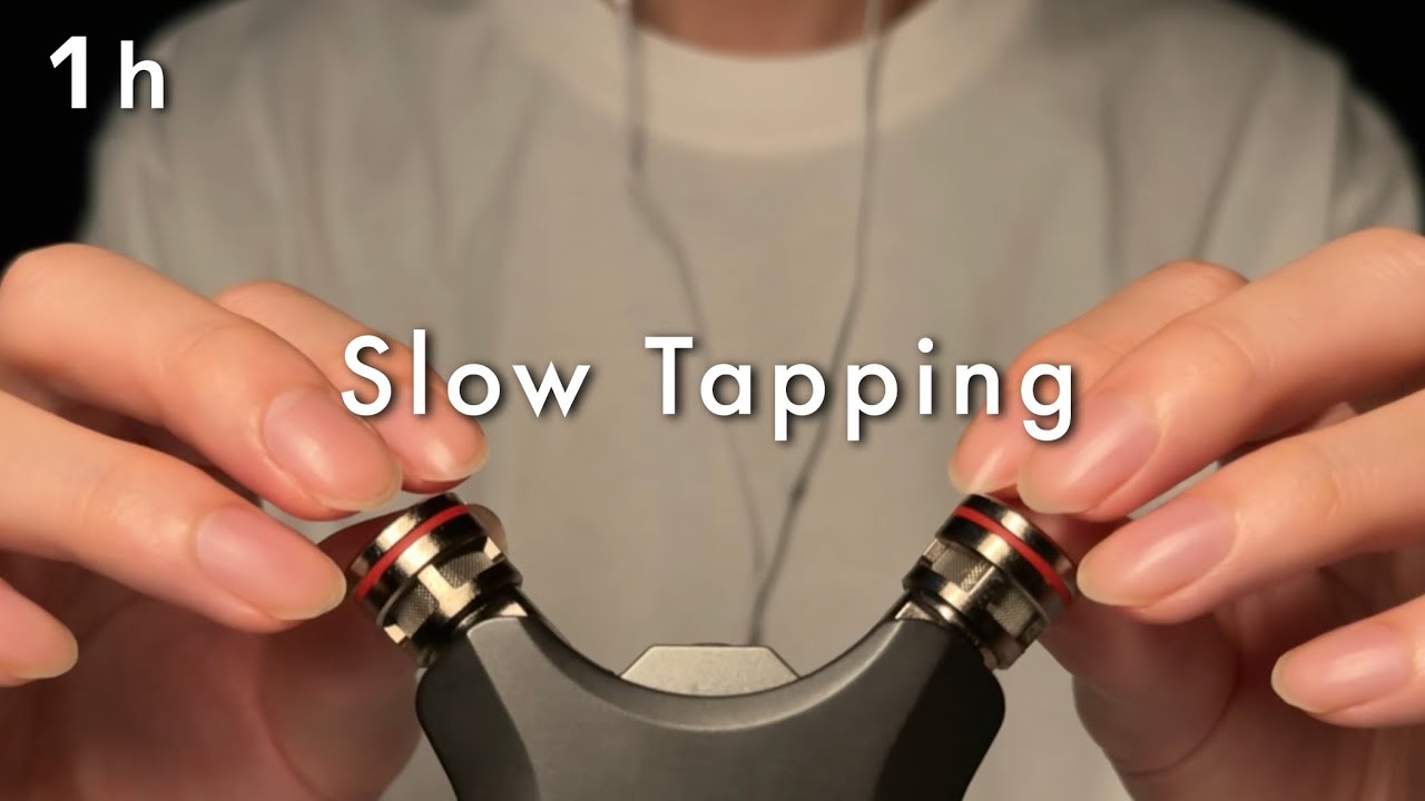 ASMR Slow and Gentle TASCAM Mic Tapping for 1 Hour (No Talking)