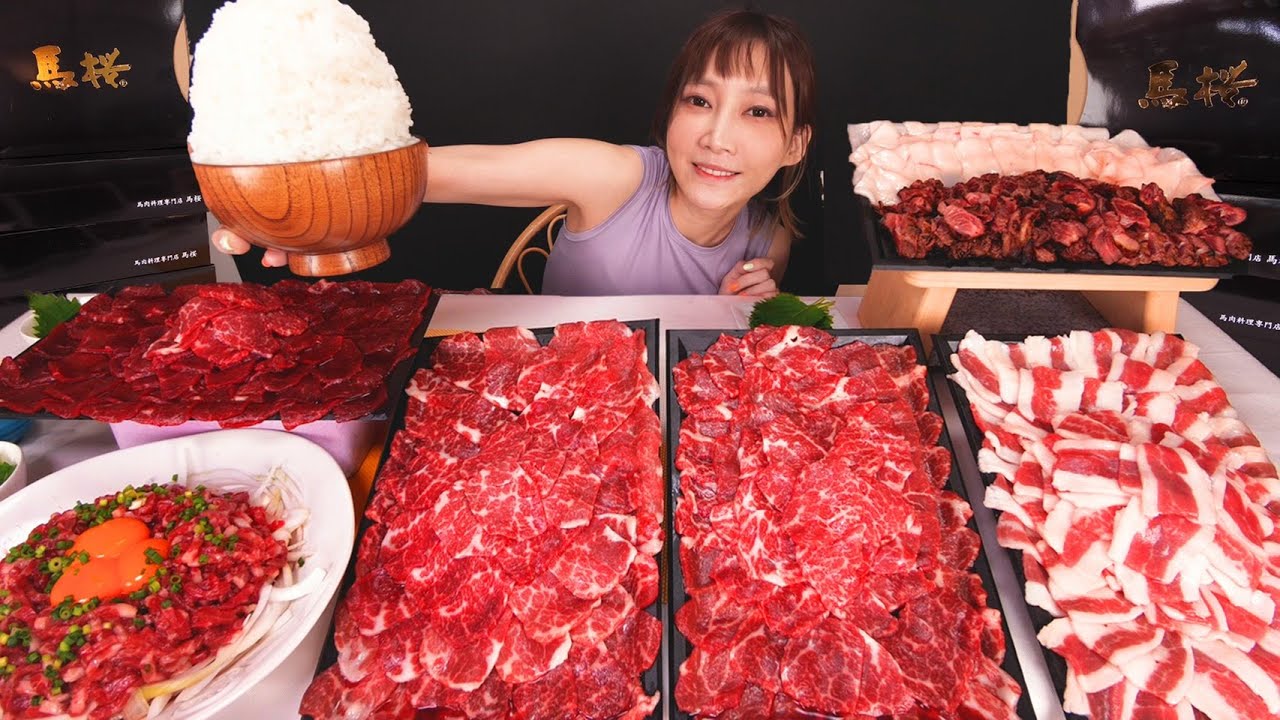 【大食い】超高級馬肉を4キロ食べる！大トロ,霜降り馬刺し,ユッケをごはんにのせて作る贅沢の極み丼が幸福すぎる [馬桜]グランドキリン IPA[7kg]10000kcal【木下ゆうか】