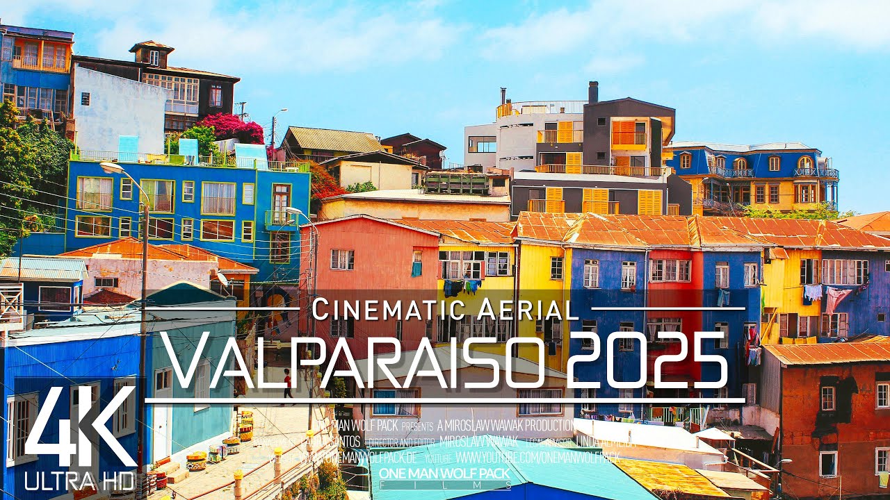 【4K】🇨🇱🌴 Valparaiso from Above 🔥 CHILE 2025 🔥 Vina del Mar Cinematic Wolf Aerial™ Drone Film