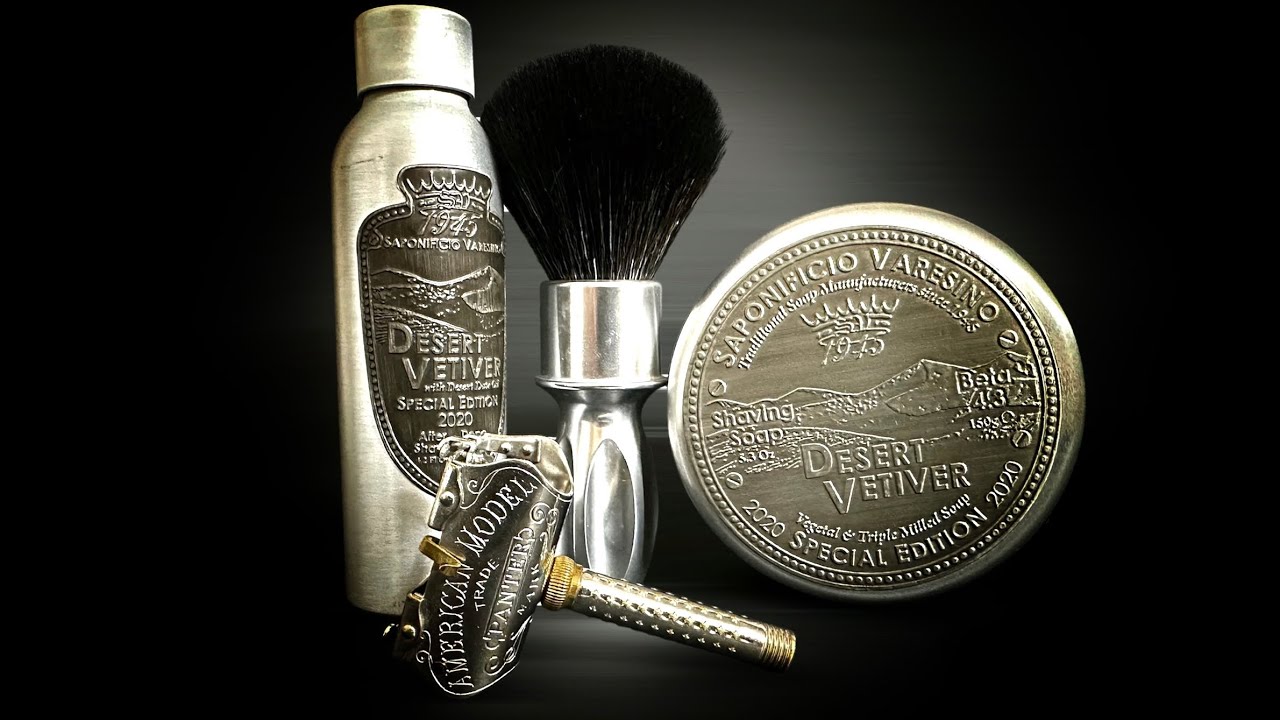 💈Panter Leather Catcher💈Saponificio Varesino Desert Vetiver💈Razorock 400