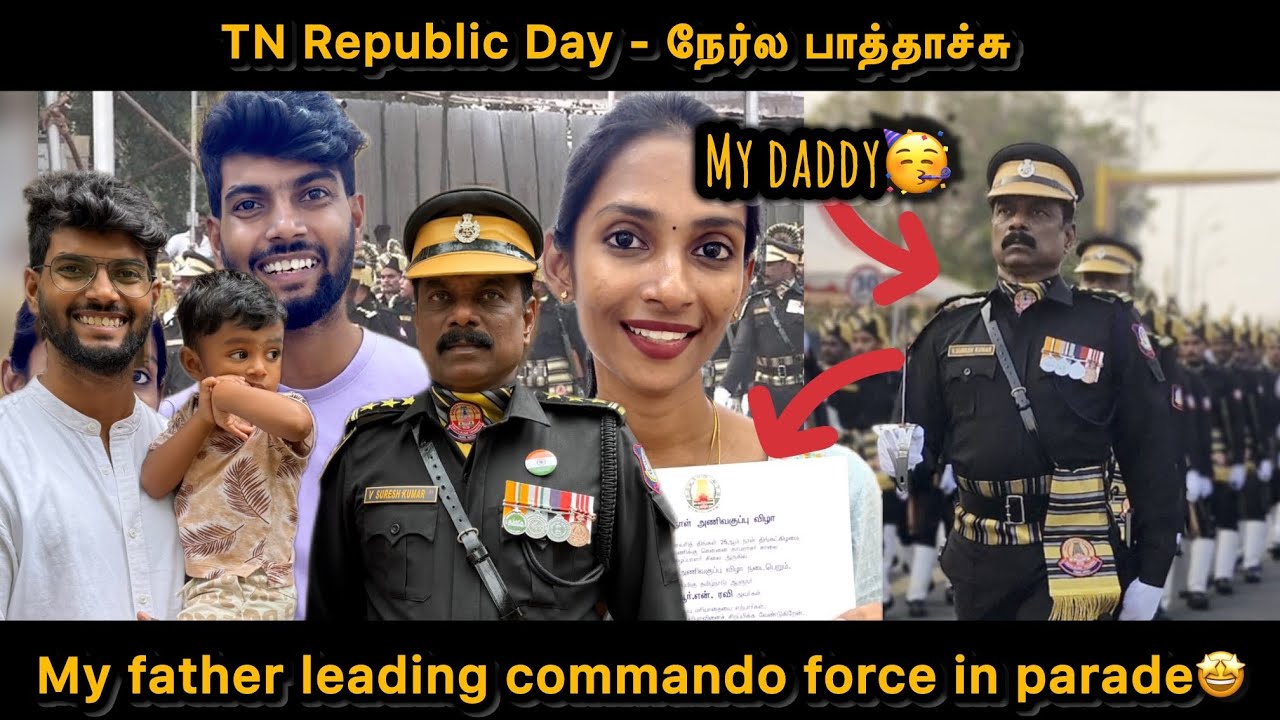 4 AM எழுந்து மெரினா வந்தாச்சு | Proud daughter | My dad-38 years of service|Proud 