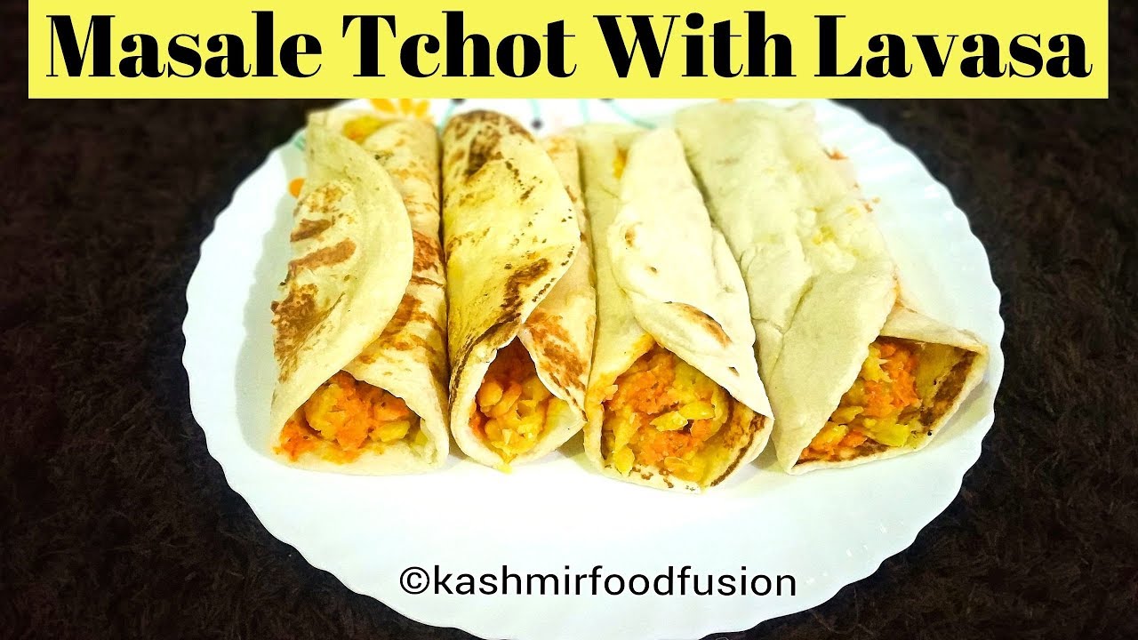 Kashmiri Masale Tchot with home made Lavasa (Naan) || how to make kashmiri street food Masale Tchot