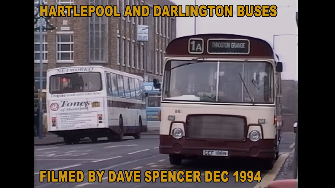 DS0159Hi8 HARTLEPOOL AND DARLINGTON BUSES DEC 1994