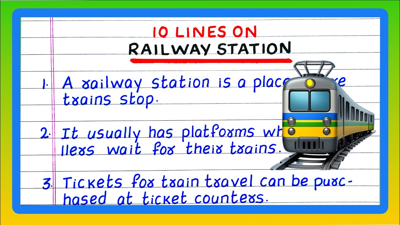Few Lines on Railway Station | 10 Lines on Railway Station | Essay on Railway Station
