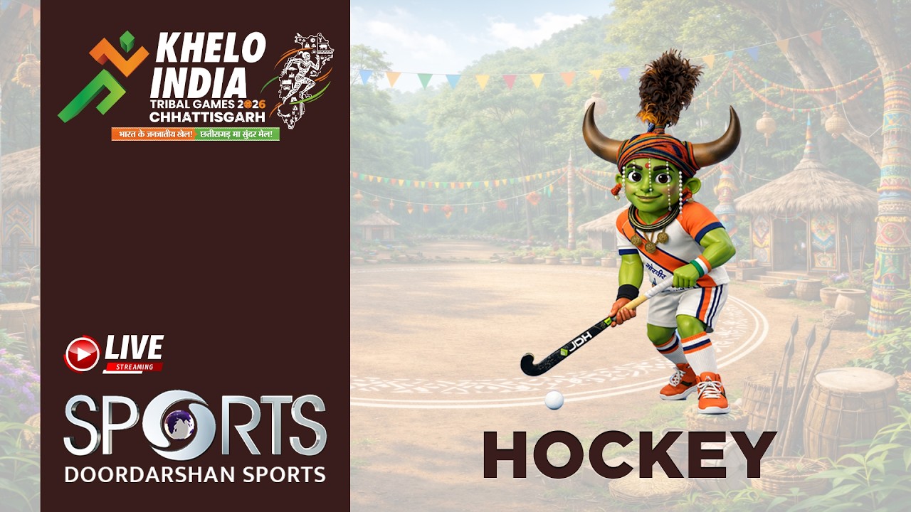 LIVE - Hockey - Khelo India Tribal Games 2026, Chhattisgarh | Day 3 | | Doordarshan Sports
