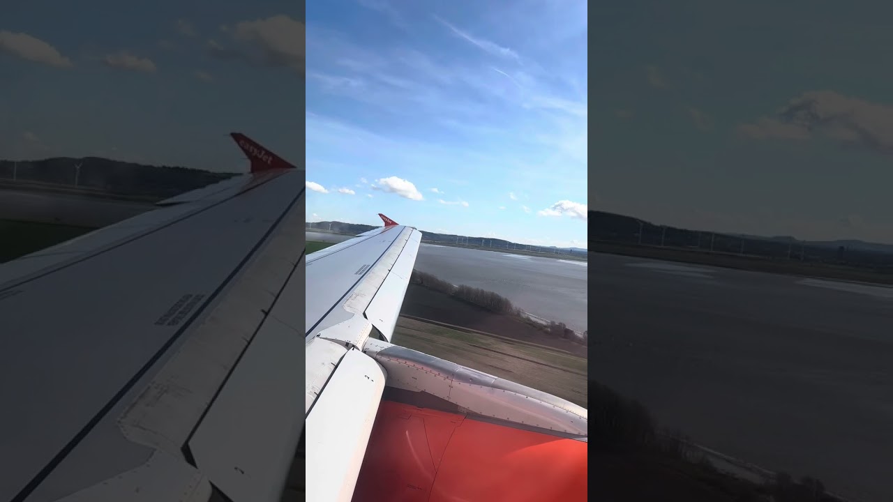 Liverpool airport landing easyjet airbus 319 G-EZDX