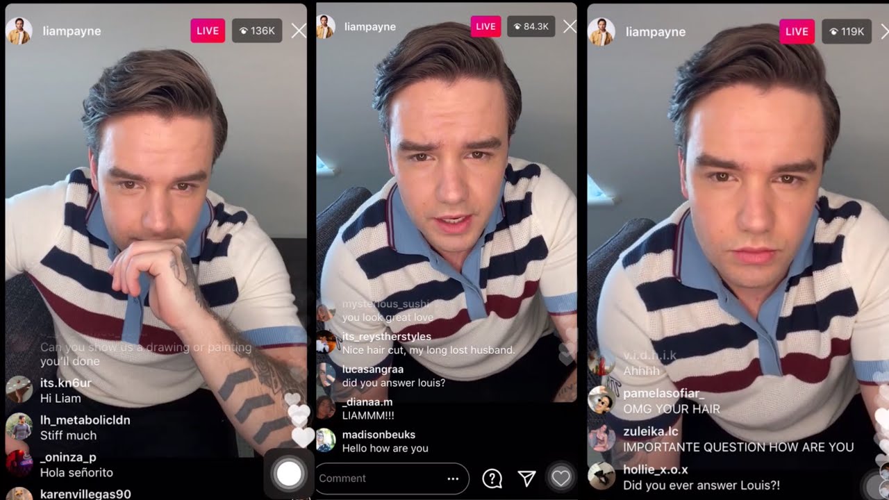 Liam Payne Instagram Live | I called Louis Tomlinson | FULL HD VIDEO